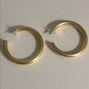 Madewell gold hollow hoops
